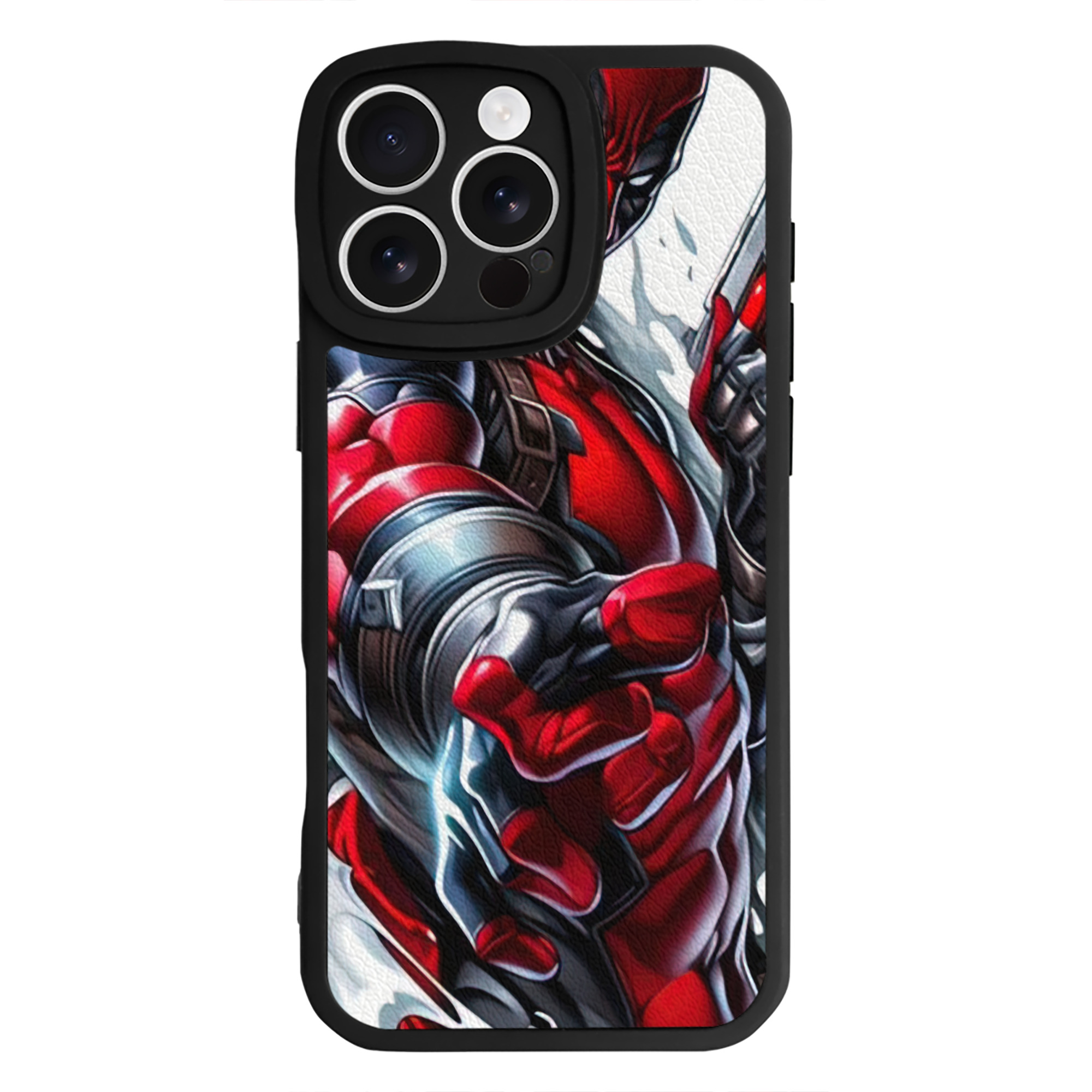 （画像用） Deadpool デッドプール 【iPhone 16シリーズ対応】シリコンスマホケース（レザー調） 材質：シリコン